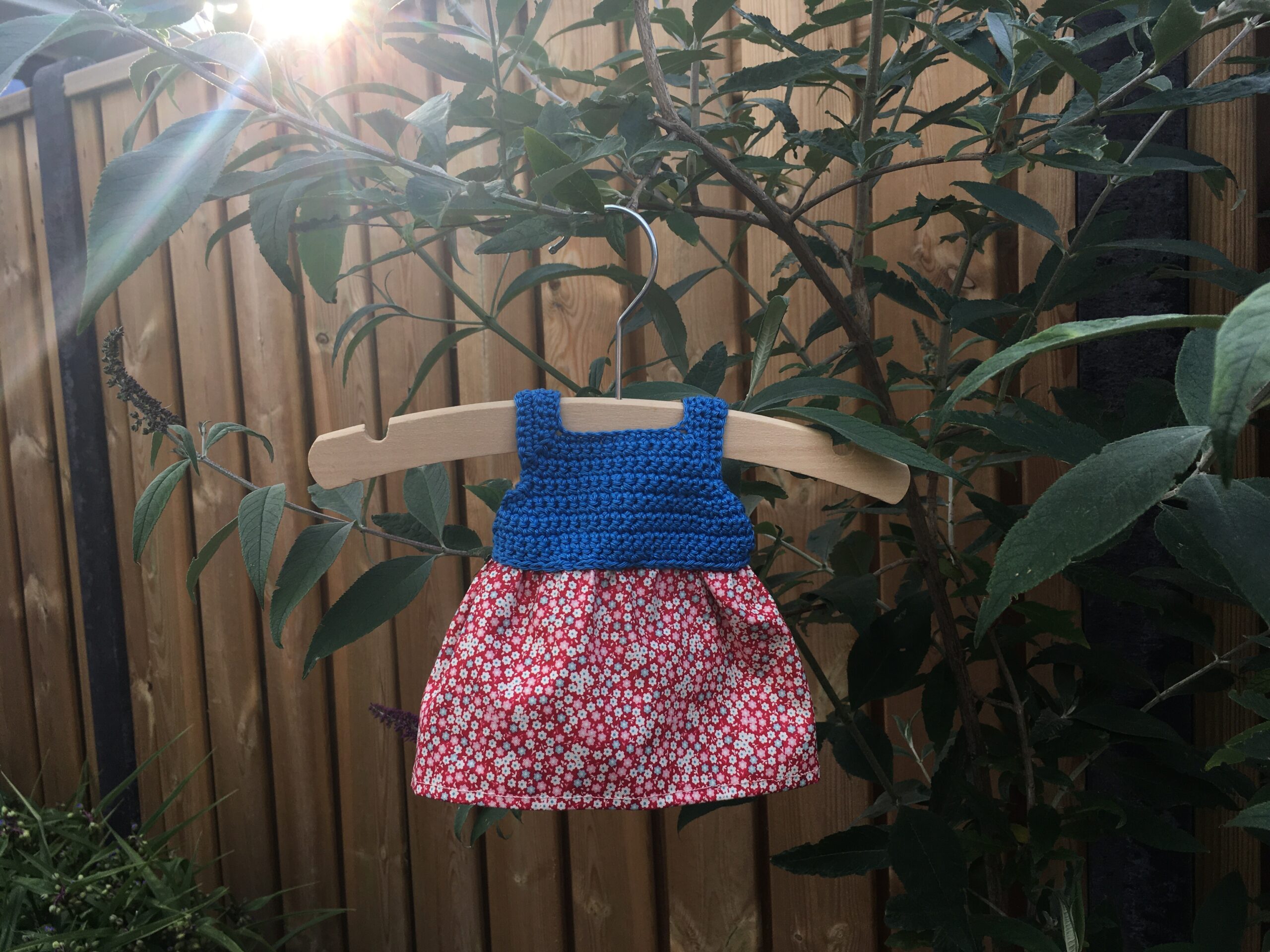 Jurkje blauw en roze - Afbeelding 2