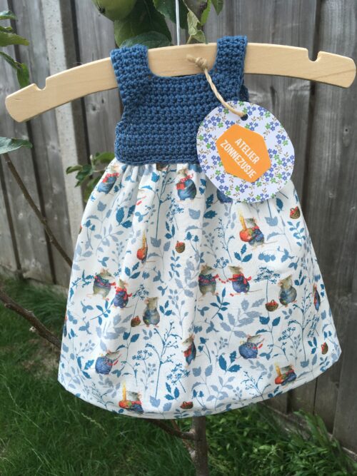 Lange jurk pop 40 cm