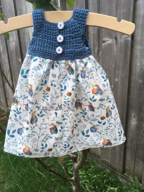 Lange jurk pop 40 cm - Afbeelding 2